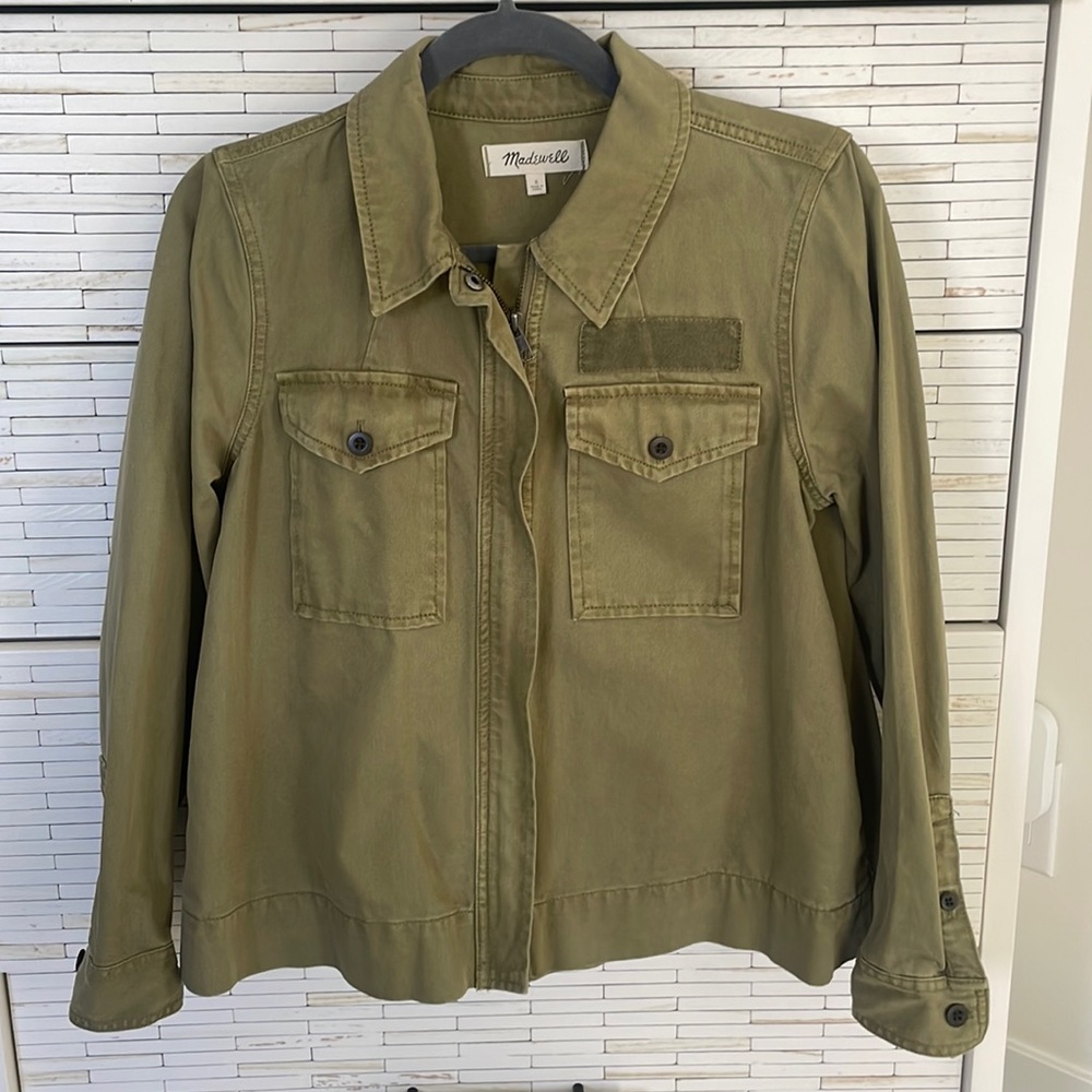 Army Green Shacket w/ Zipper